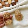 Fancy GOLD Plated Stoned Jhumki Set