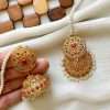 Fancy GOLD Plated Stoned Jhumki Set