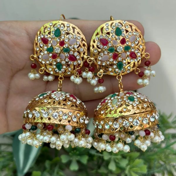Hyderabadi Big Size Nauratan Jhumkas